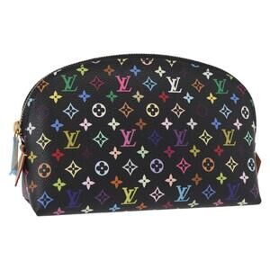 LOUIS VUITTON Monogram Multicolor Pochette Pouch Black M47355 LV Auth 157817SM